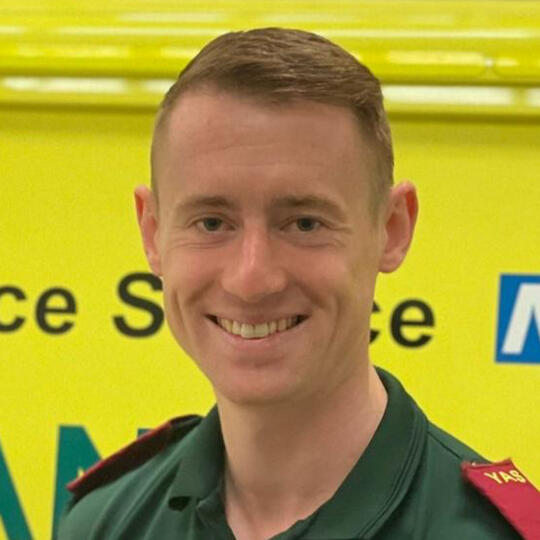 James Whittaker, Critical Care Paramedic, Yorkshire Ambulance Service Photo of James Whittaker, Critical Care Paramedic, Yorkshire Ambulance Service
